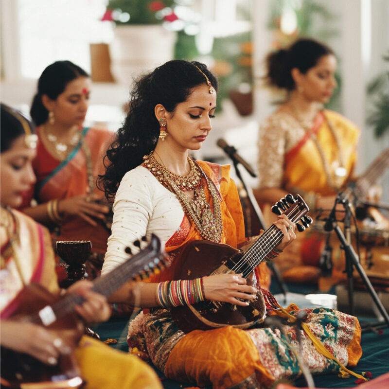diwali-cultural-festival-with-performances-by-musicians-playing-traditional-instruments